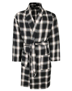 Bigdude Soft Flannel Dressing Gown Black