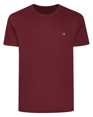 Bigdude Embroidered Logo T-Shirt Burgundy Tall