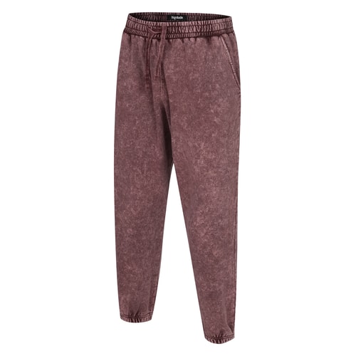 Bigdude Acid Wash Joggers Burgundy