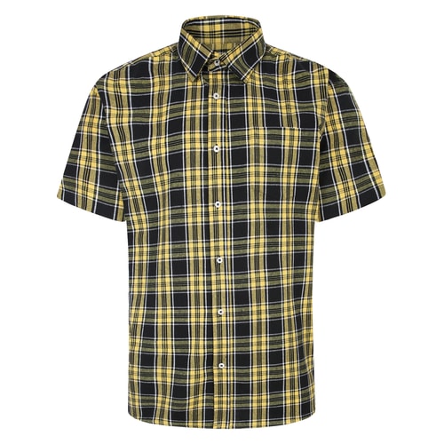 Bigdude Short Sleeve Check Shirt Yellow