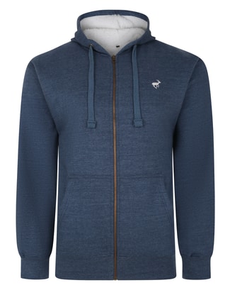 Bigdude Sherpa Lined Zip Hoody Dark Denim