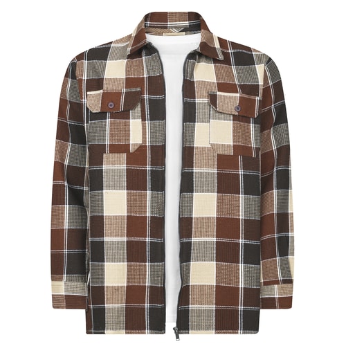 Bigdude Zipped Overshirt Brown