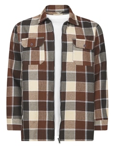 Bigdude Zipped Overshirt Brown