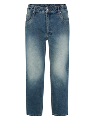 Bigdude Heavy Elasticated Waist Jeans Dark Tint
