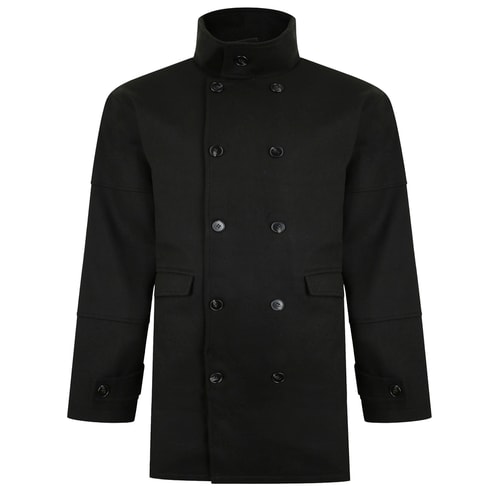 Bigdude Double Breasted Coat Black