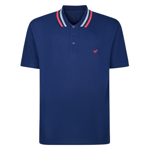 Bigdude Chunky Tipped Polo Shirt Midnight Blue