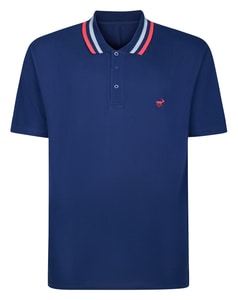 Bigdude Chunky Tipped Polo Shirt Midnight Blue