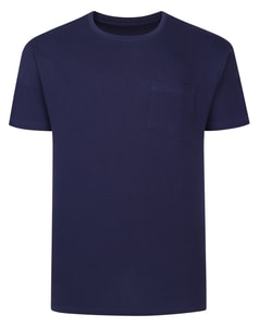 Bigdude Waffle T-Shirt With Pocket Navy