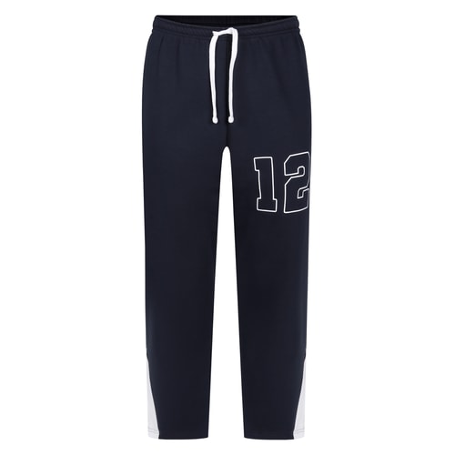 Bigdude Zipped Hem Varsity Joggers Navy