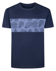 Bigdude Cut And Sew AOP T-Shirt Navy