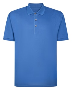 Bigdude Placket Embroidery Polo Deep Blue