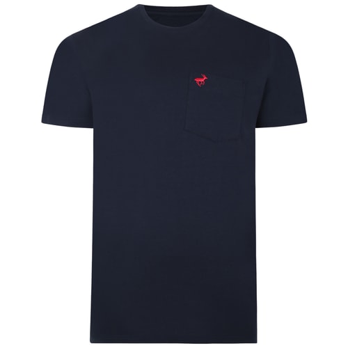 Bigdude Signature Pocket T-Shirt Navy/Red