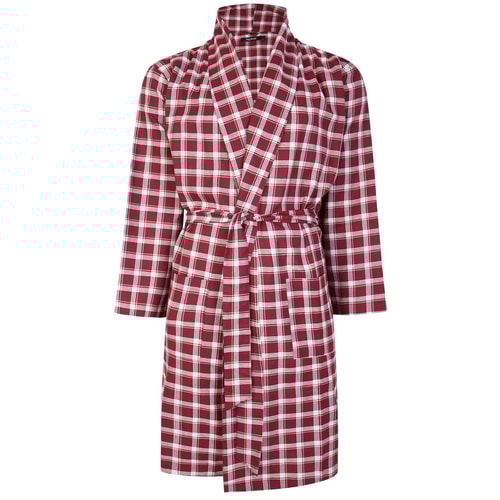Bigdude Lightweight Dressing Gown Red/White