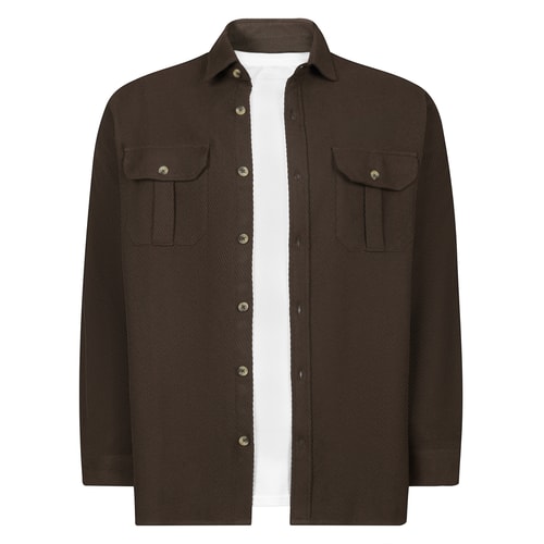 Bigdude Heavy Twill Overshirt Brown