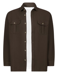 Bigdude Heavy Twill Overshirt Brown