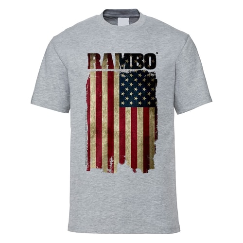 Bigdude Official Rambo Print T-Shirt Grey