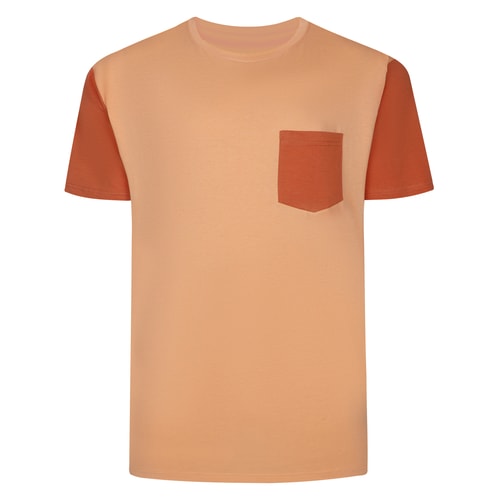 Bigdude Contrast T-Shirt Peach