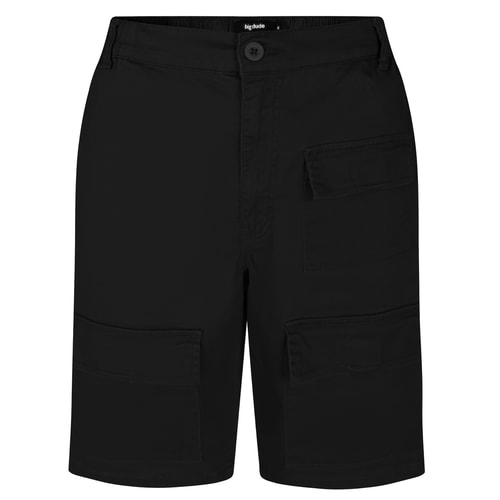 Bigdude Elasticated Waist Stretch Utility Shorts Black