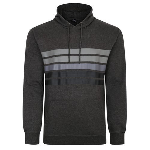 Bigdude Striped Hoody Charcoal