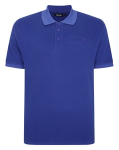 Bigdude Seersucker Polo Shirt Cobalt