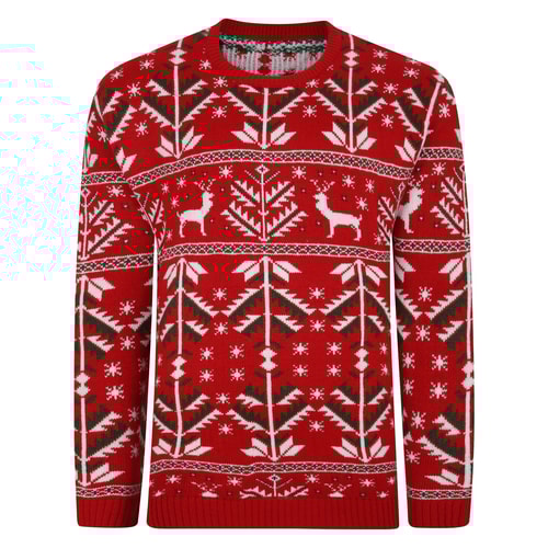 Bigdude Festive Christmas Jumper Red