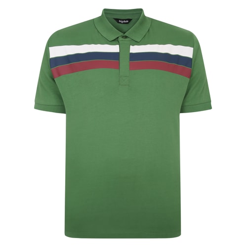 Bigdude Chest Stripe Polo Shirt Deep Green