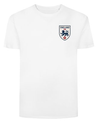 Bigdude England Football Print T-Shirt White