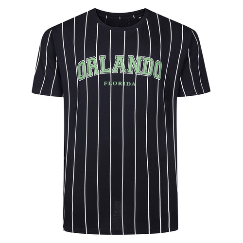 Bigdude Orlando Pin Stripe T-Shirt Black/White