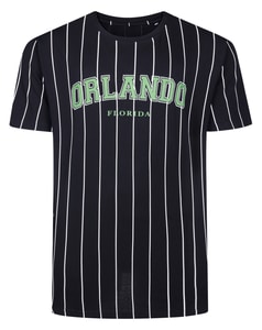 Bigdude Orlando Pin Stripe T-Shirt Black/White