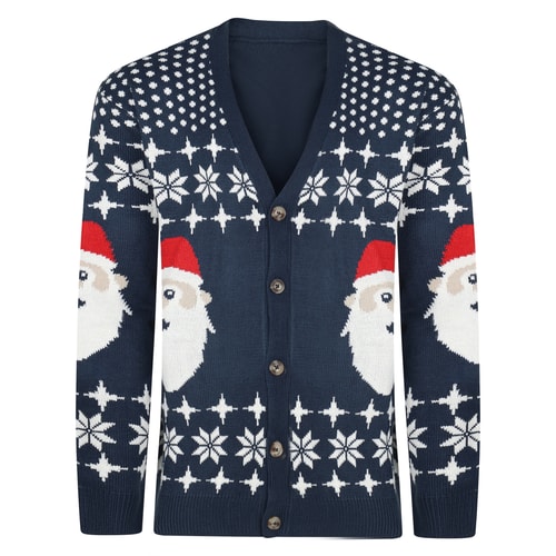 Bigdude Santa Festive Cardigan Navy