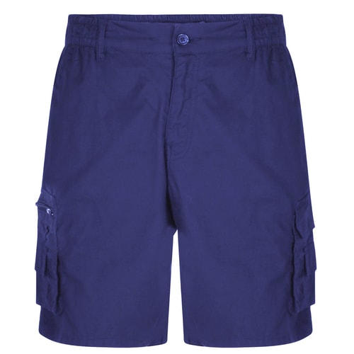 Bigdude Light Weight Elasticated Waist Cargo Shorts Navy