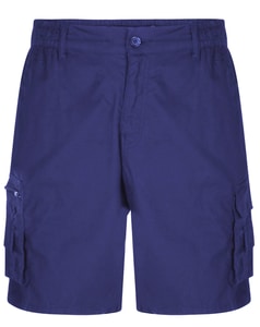 Bigdude Light Weight Elasticated Waist Cargo Shorts Navy