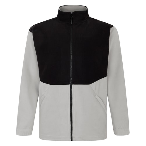 Bigdude Colour Block Lightweight Fleece Jacket Black