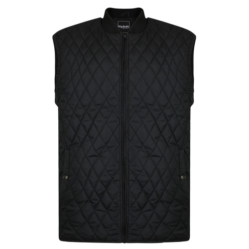 Bigdude Padded Diamond Gilet Black