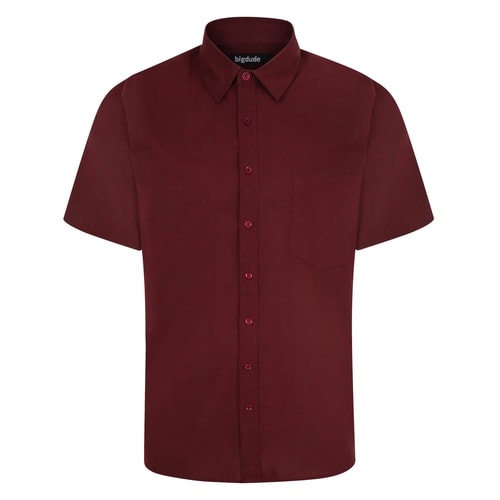 Bigdude Short Sleeve Summer Shirt Burgundy