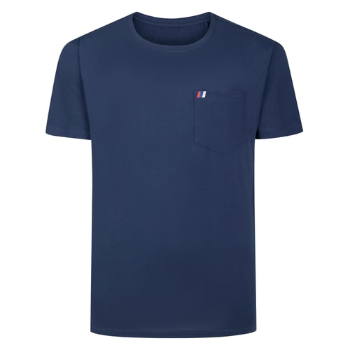 Bigdude Embroidered Pocket T-Shirt Navy