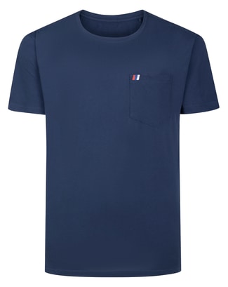 Bigdude Embroidered Pocket T-Shirt Navy