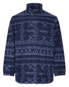 Bigdude Abstract Sherpa Jacket Navy