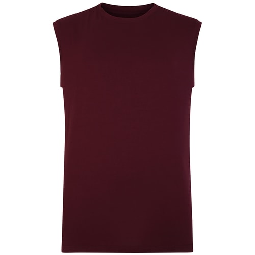 Bigdude Plain Sleeveless T-Shirt Burgundy