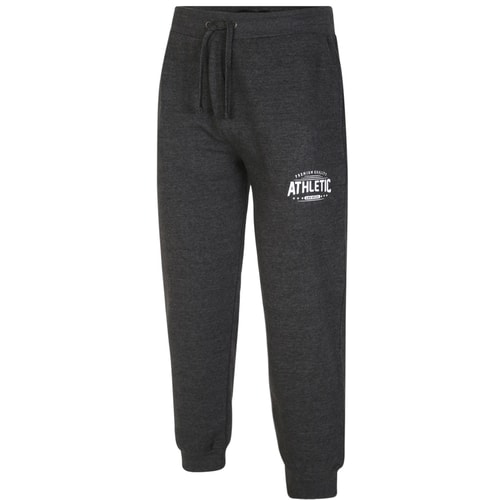 Bigdude Athletic Print Joggers Charcoal Marl