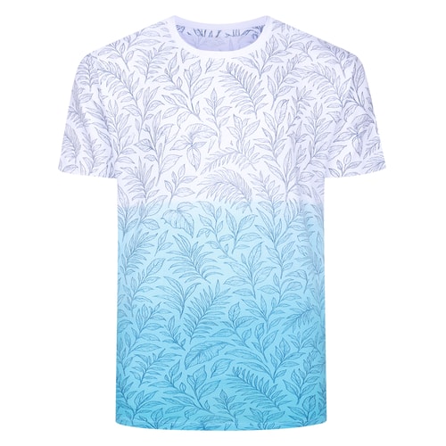 Bigdude Dip Dye AOP T-Shirt Blue Tall