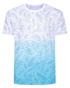 Bigdude Dip Dye AOP T-Shirt Blue Tall