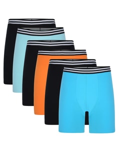 Bigdude 6 Pack Stripe Waistband Boxer Shorts Multi