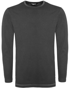 Bigdude Long Sleeve Thermal T-Shirt Charcoal Tall