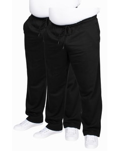 Bigdude Open Hem Joggers Twin Pack Black/Black