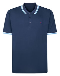 Bigdude Triple Tipped Polo Navy Tall