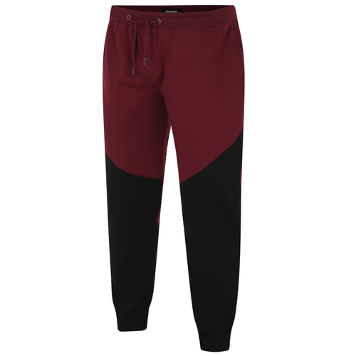 Bigdude Cut & Sew Joggers Burgundy/Black