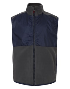 Bigdude Nylon Polar Fleece Gilet Navy/Charcoal
