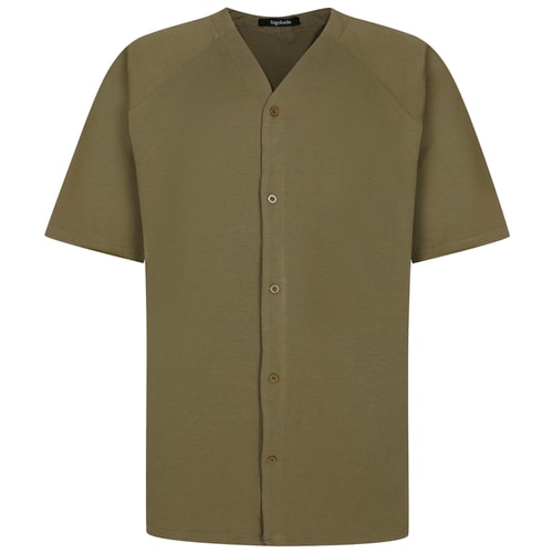 Bigdude Waffle Baseball T-Shirt Khaki Tall