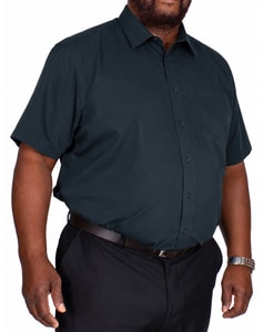 Bigdude Classic Short Sleeve Poplin Shirt Navy